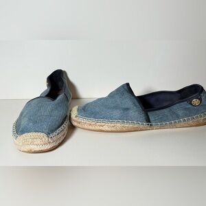 Tory Burch Denim Blue Loafers